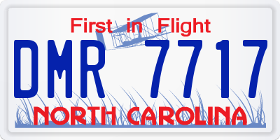NC license plate DMR7717