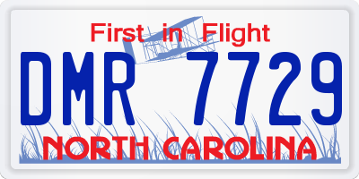NC license plate DMR7729