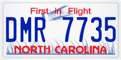NC license plate DMR7735