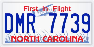 NC license plate DMR7739