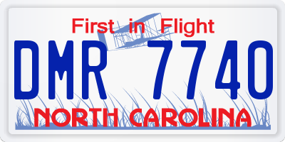 NC license plate DMR7740