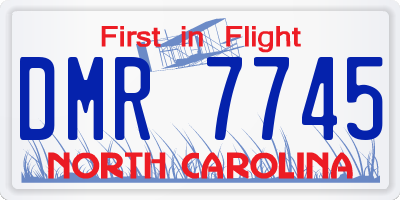 NC license plate DMR7745