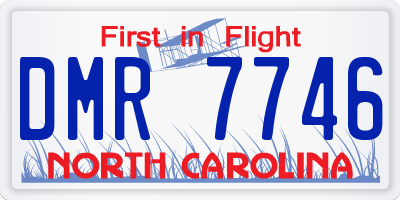 NC license plate DMR7746