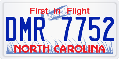 NC license plate DMR7752