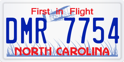 NC license plate DMR7754