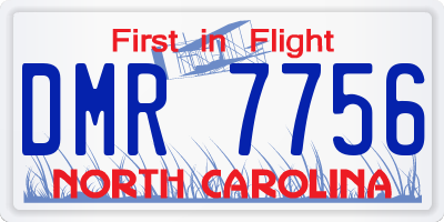 NC license plate DMR7756