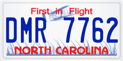 NC license plate DMR7762