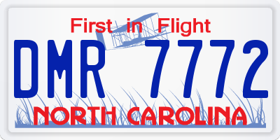 NC license plate DMR7772