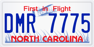 NC license plate DMR7775