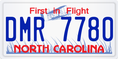 NC license plate DMR7780