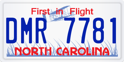 NC license plate DMR7781