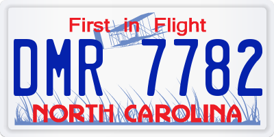 NC license plate DMR7782