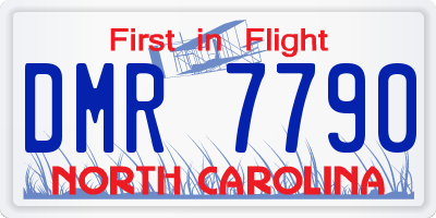 NC license plate DMR7790