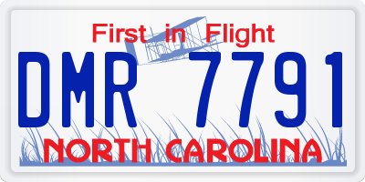NC license plate DMR7791