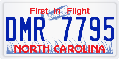 NC license plate DMR7795