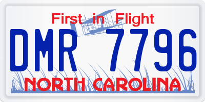 NC license plate DMR7796