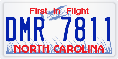 NC license plate DMR7811