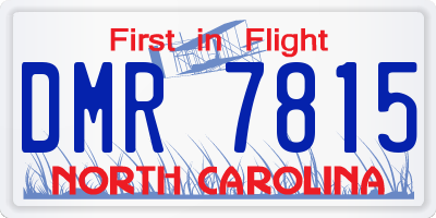 NC license plate DMR7815