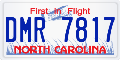 NC license plate DMR7817