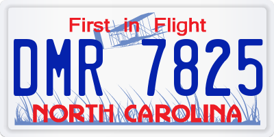 NC license plate DMR7825