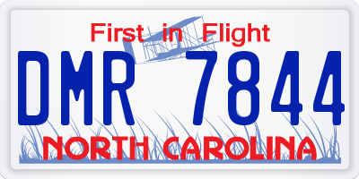 NC license plate DMR7844