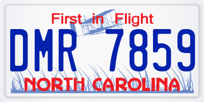 NC license plate DMR7859