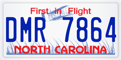 NC license plate DMR7864