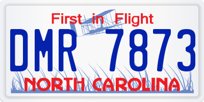 NC license plate DMR7873