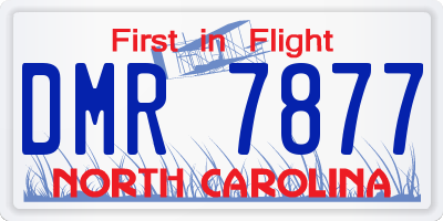 NC license plate DMR7877
