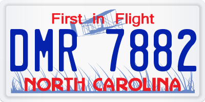 NC license plate DMR7882