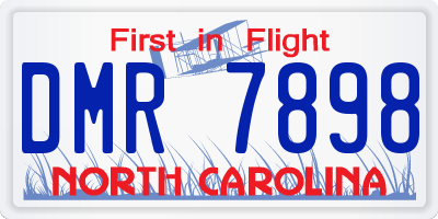 NC license plate DMR7898