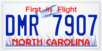 NC license plate DMR7907