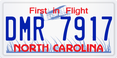 NC license plate DMR7917