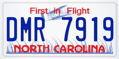 NC license plate DMR7919