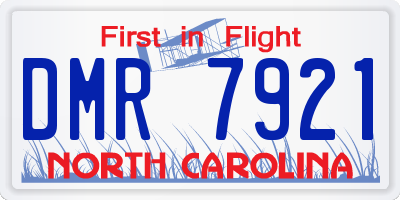 NC license plate DMR7921
