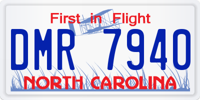 NC license plate DMR7940