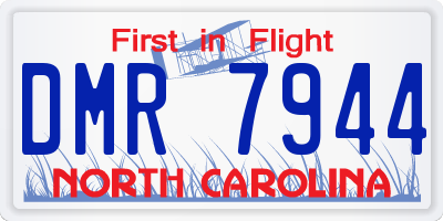 NC license plate DMR7944