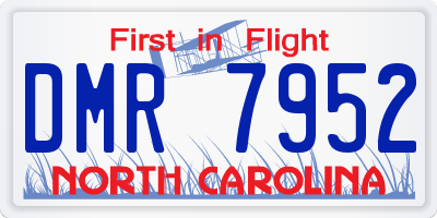 NC license plate DMR7952