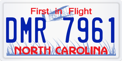 NC license plate DMR7961