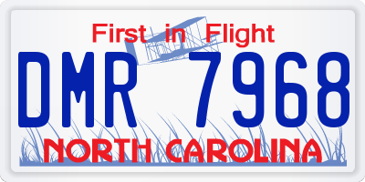 NC license plate DMR7968