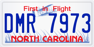 NC license plate DMR7973