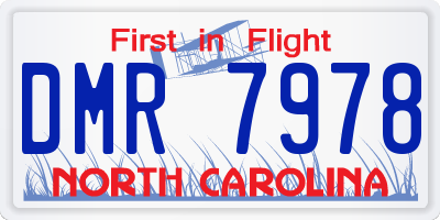 NC license plate DMR7978