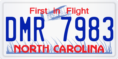NC license plate DMR7983