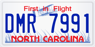 NC license plate DMR7991