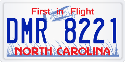 NC license plate DMR8221