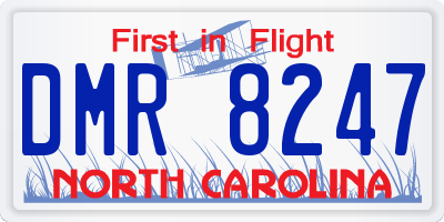NC license plate DMR8247