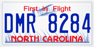 NC license plate DMR8284