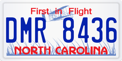 NC license plate DMR8436