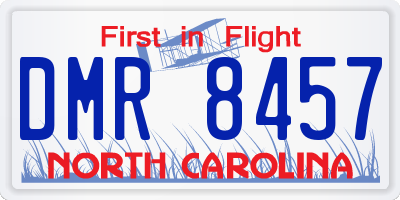 NC license plate DMR8457