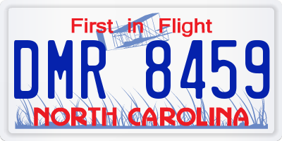 NC license plate DMR8459